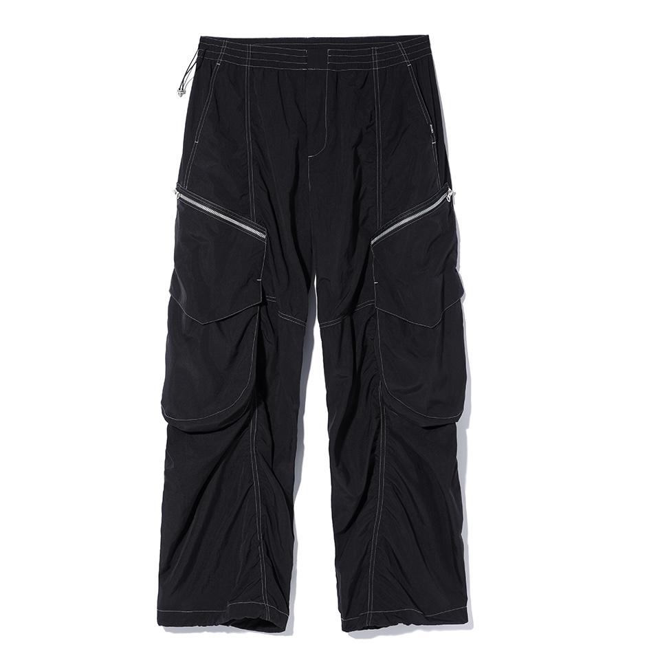 CRITIC GLOSSY CARGO PANTS抓皺工裝尼龍長褲