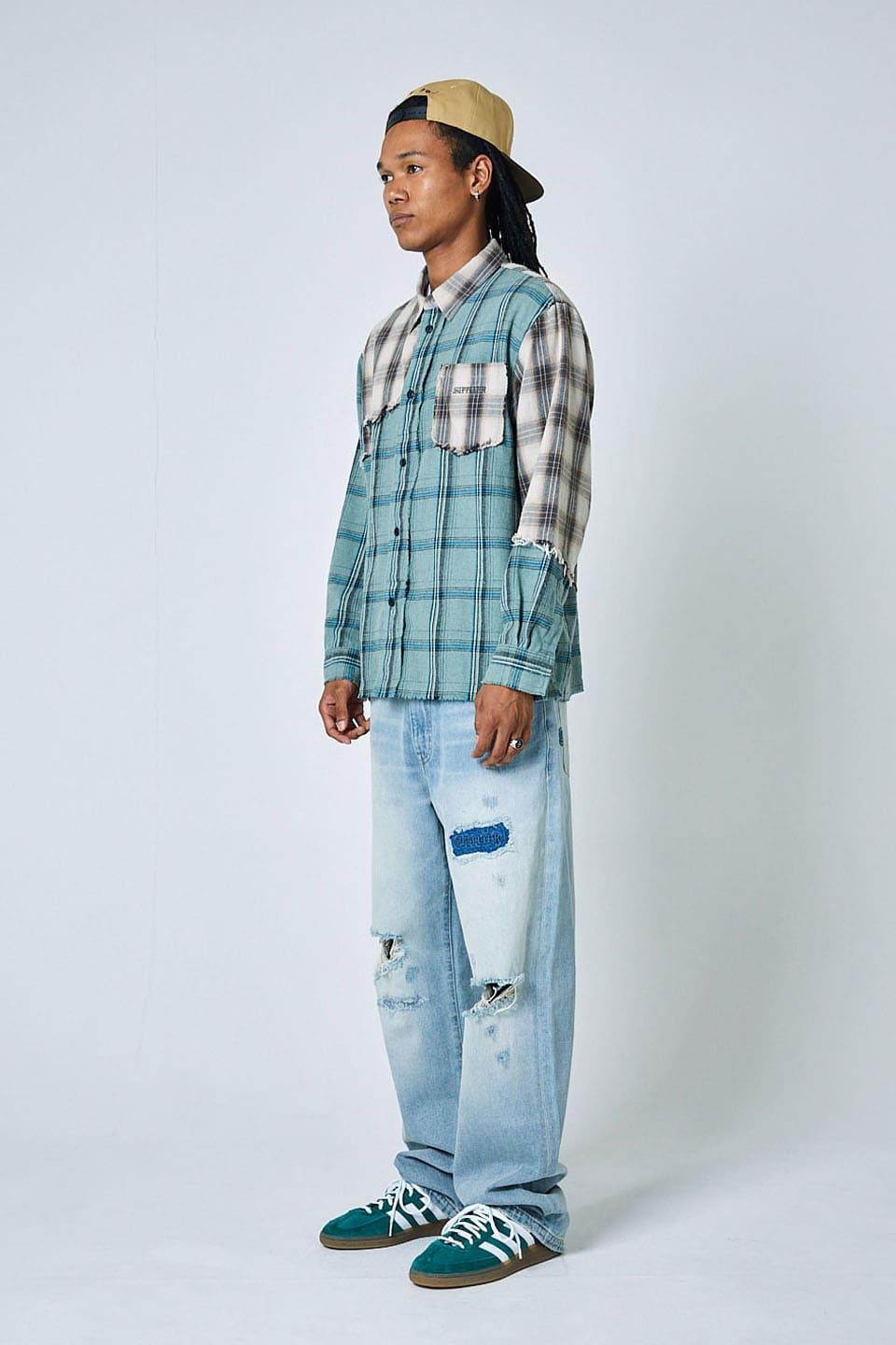 SUPPLIER Switching Vintage Check Shirt長袖襯衫