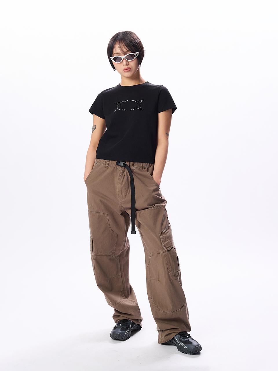 CRITIC x BEBE HALF DOUBLE KNEE POCKET COTTON PANTS長褲