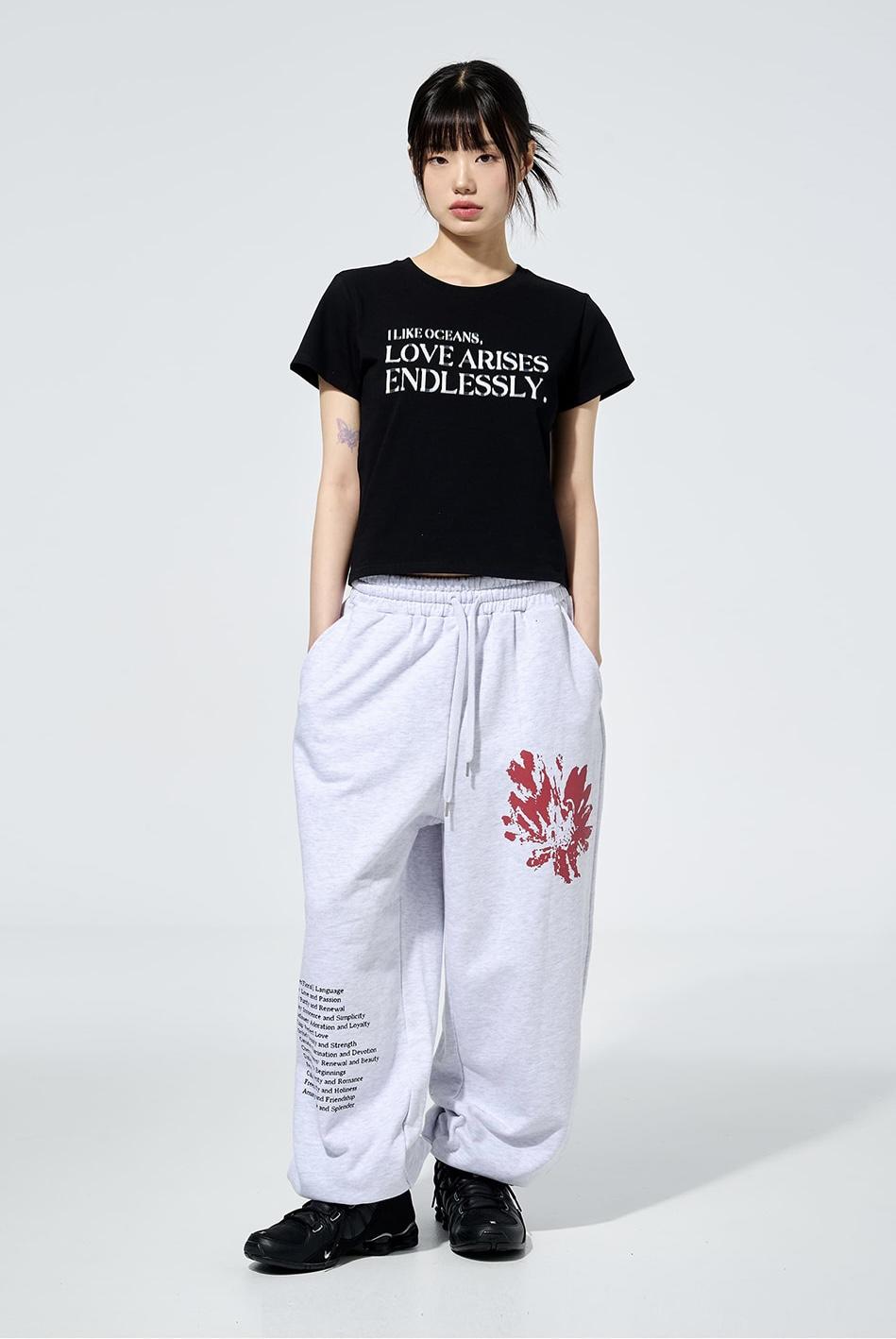 FASTLE Floral Sweat Pants