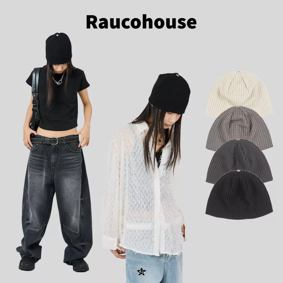 Raucohouse 華夫格素色毛帽