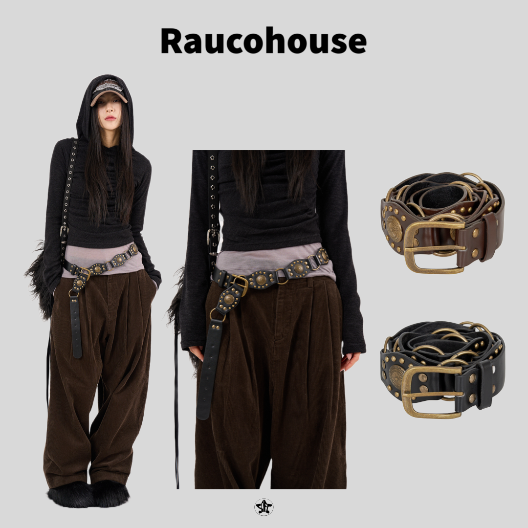 Raucohouse 西部復古皮革腰帶