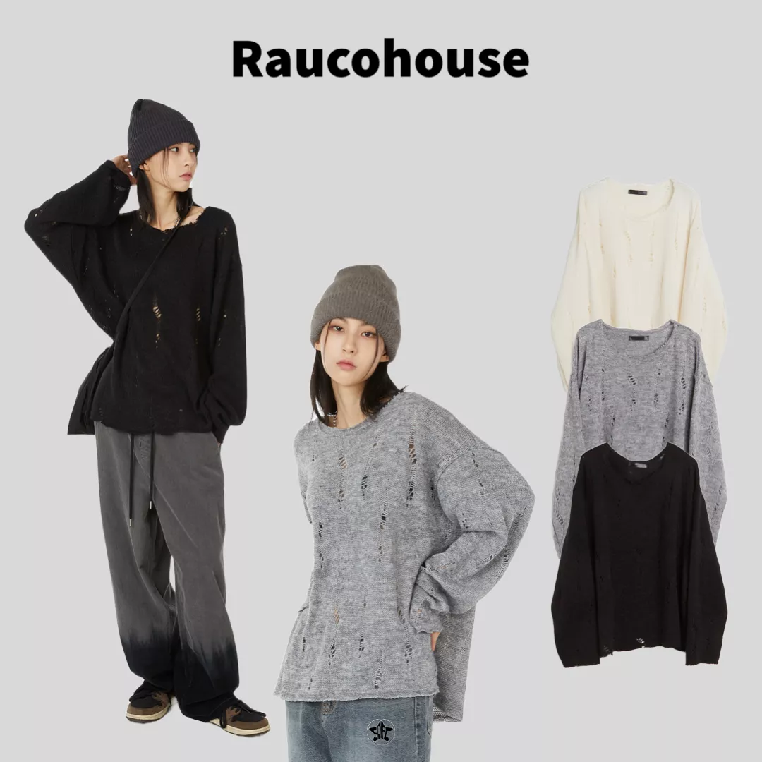 Raucohouse破損仿舊復古針織衫