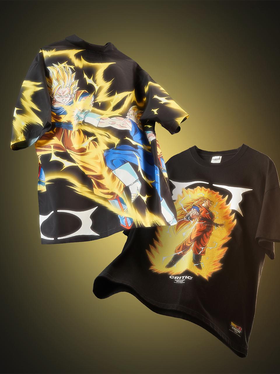 CRITIC X DRAGON BALL Z SON GOKU VS MAJIN VEGETA OPEN COLLAR SHIRT