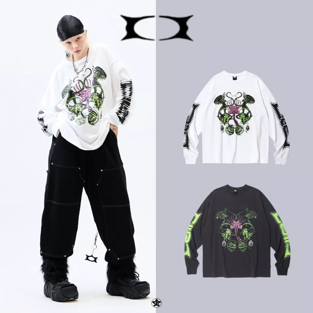 CRITIC X ALIEN COLLAGE LONG SLEEVE T-SHIRT