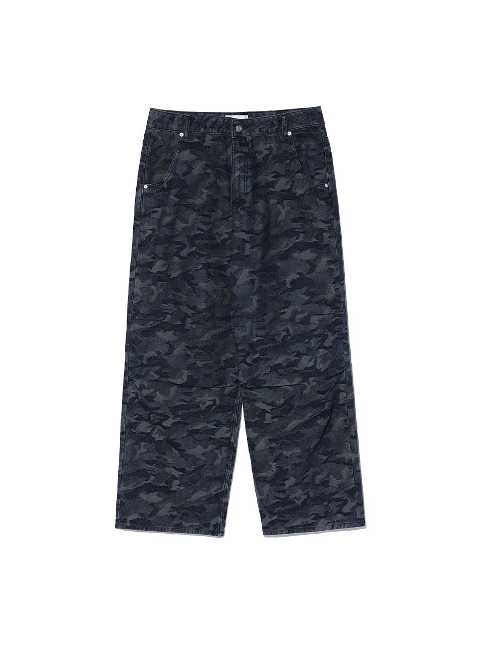 CRITIC CAMO WASHING 4 TUCK SET UP DENIM PANTS