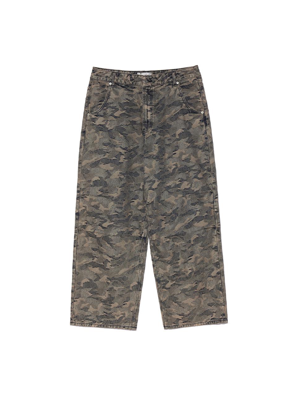 CRITIC CAMO WASHING 4 TUCK SET UP DENIM PANTS