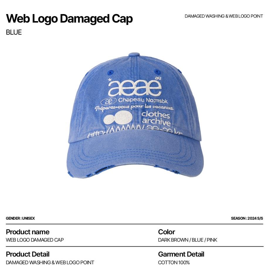 aeae WEB LOGO DAMAGED CAP