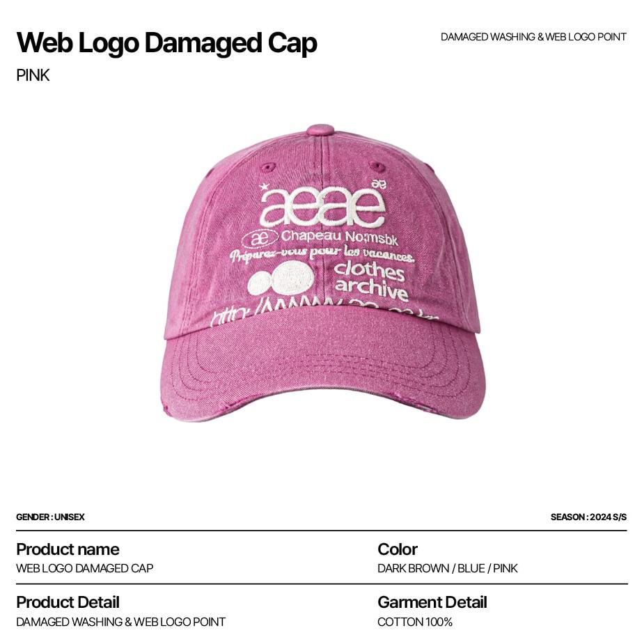 aeae WEB LOGO DAMAGED CAP