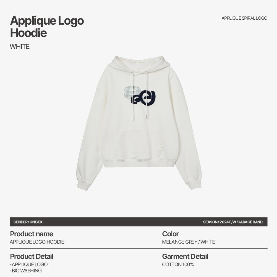 aeae APPLIQUE LOGO HOODIE