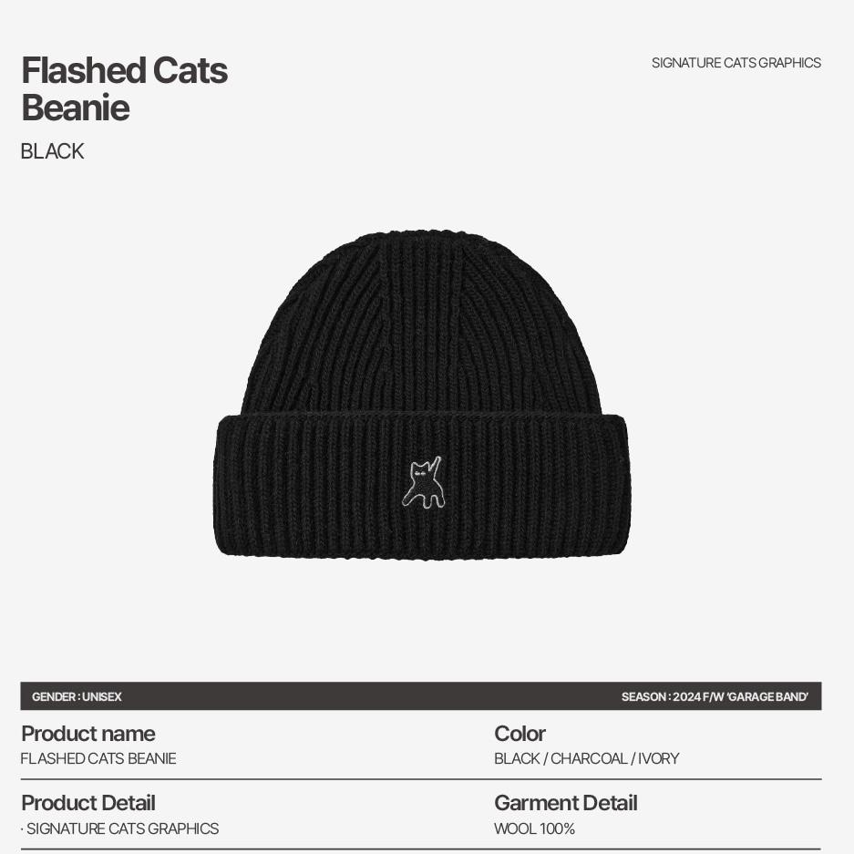 aeae FLASHED CATS BEANIE