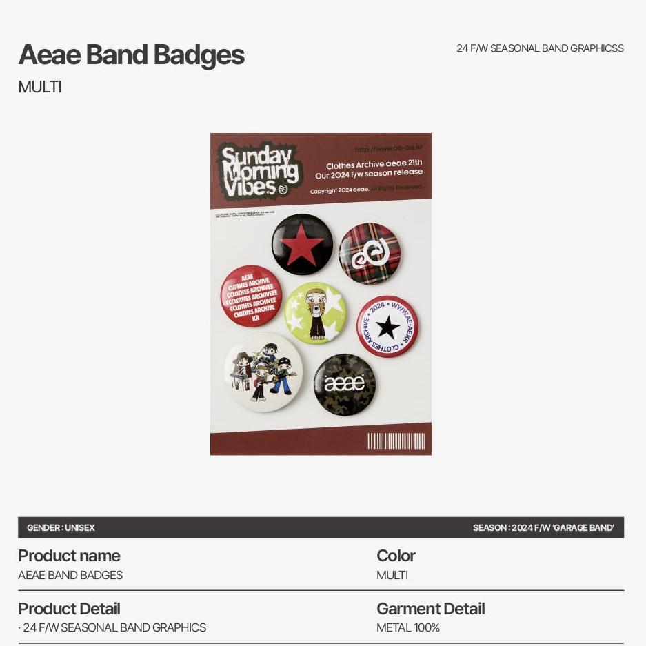 aeae LOGO PIN SET/BAND BADGES