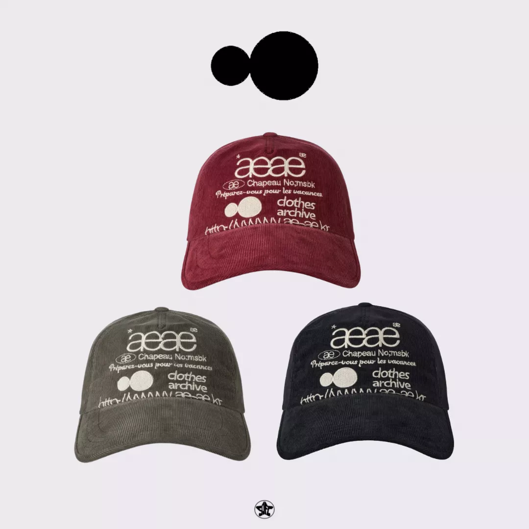 aeae WEB LOGO CORDUROY CAP