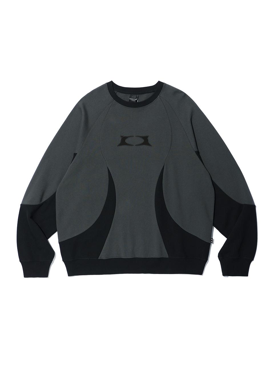 CRITIC WORMHOLE INCISION SWEATSHIRT