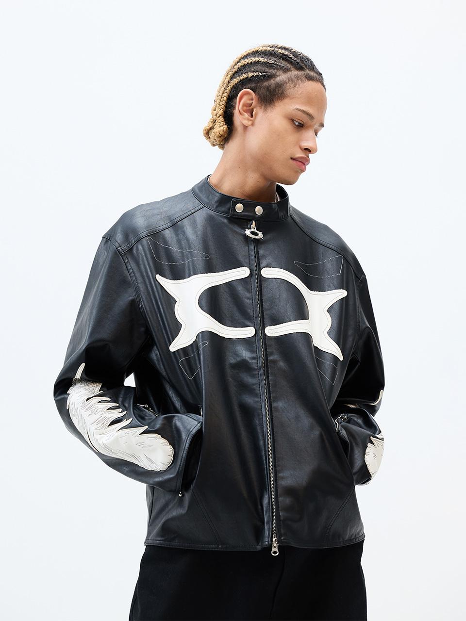 CRITIC WORMHOLE LEATHER JACKET