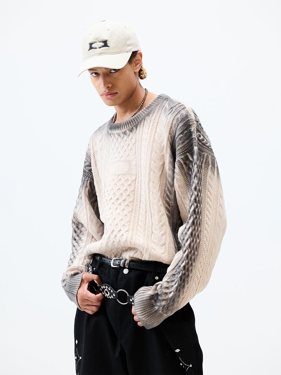 CRITIC WORMHOLE SPRAY CABLE KNIT