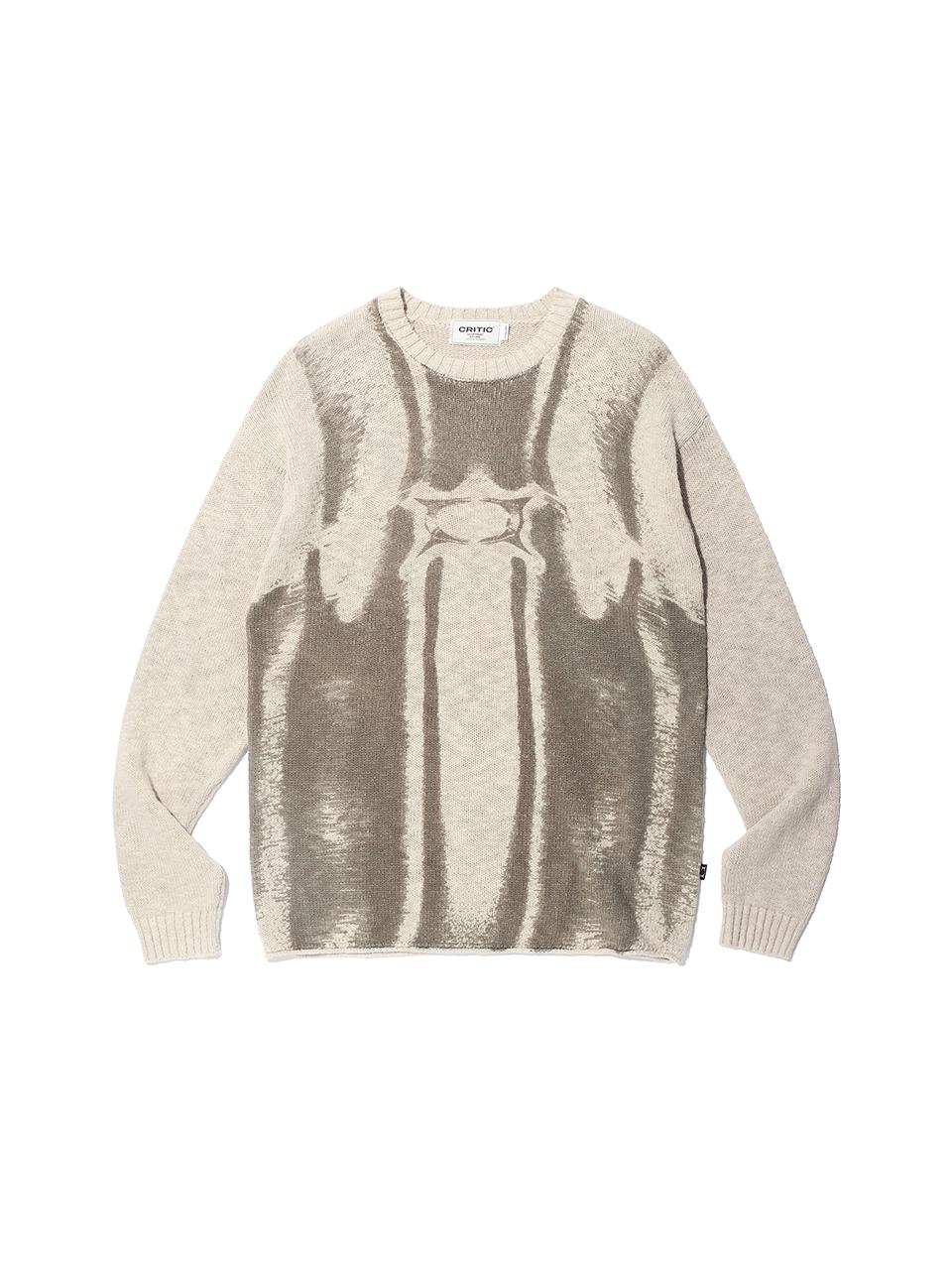 CRITIC VINTAGE WORMHOLE LONG SLEEVE KNIT