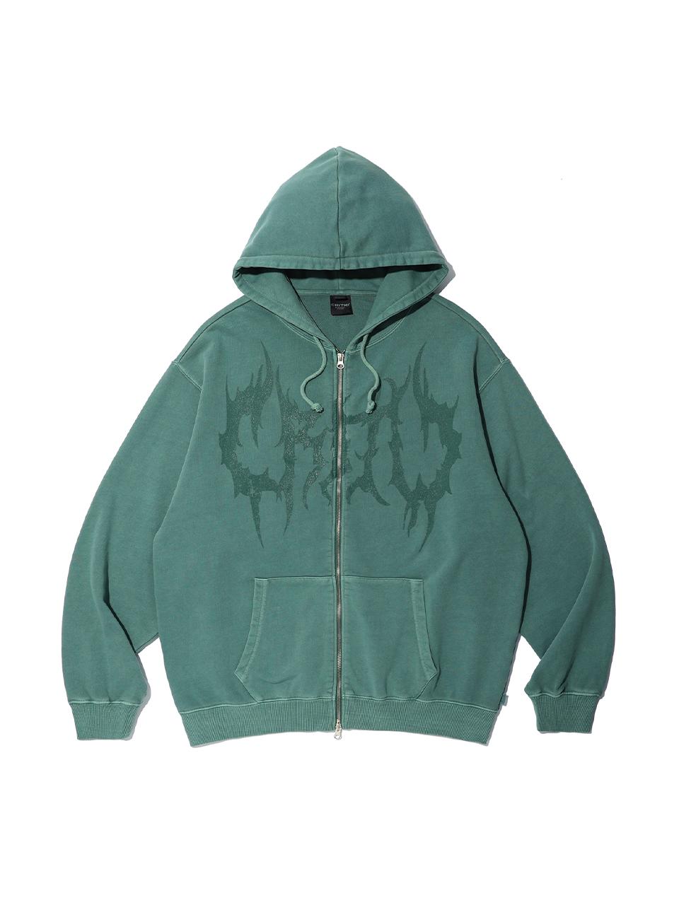 CRITIC PIGMENT GHOST HOODIE ZIP-UP