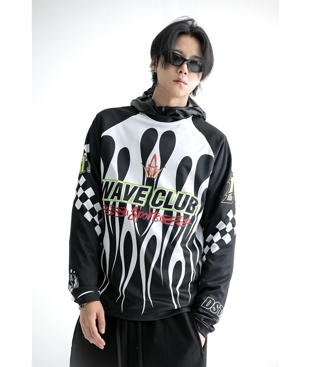 DUCKDIVE Flames burn Mesh long sleeve