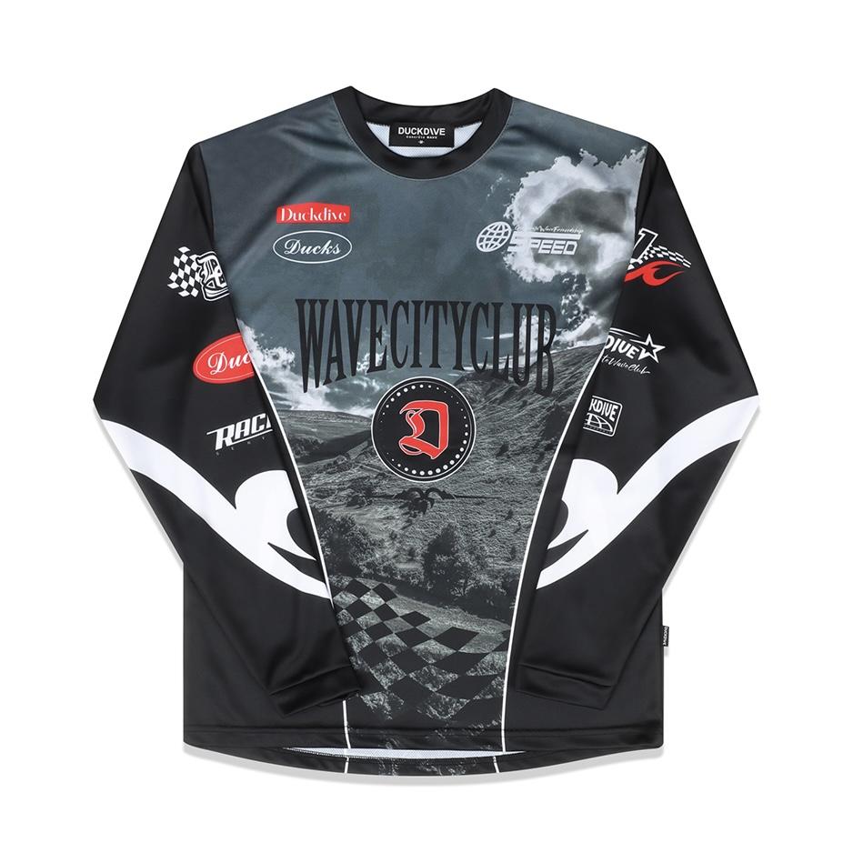 DUCKDIVE Racing Star Raglan Mesh Long Sleeve