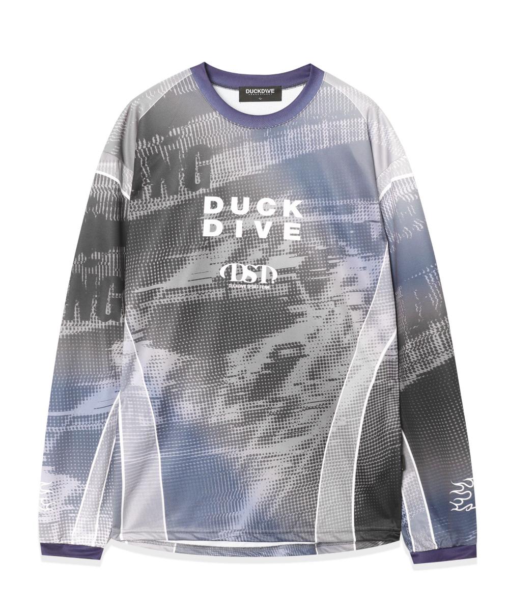 DUCKDIVE Full print mesh jersey long sleeve