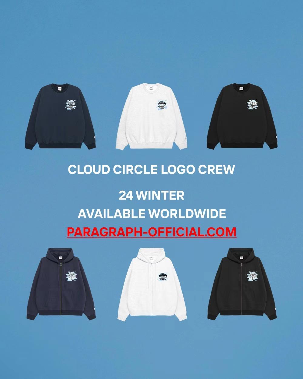 PARAGRAPH CLOUD CIRCLE LOGO ZIP HOODIE