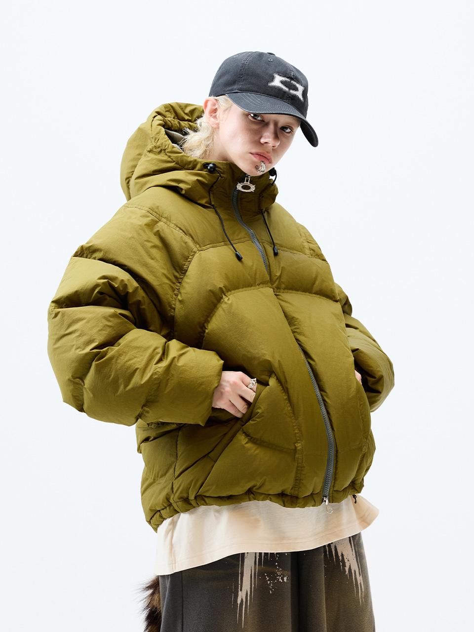 CRITIC WORMHOLE HOODED DOWN PUFFER JACKET