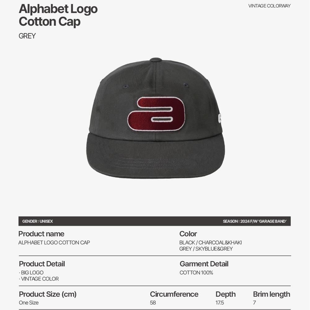 aeae ALPHABET LOGO COTTON CAP