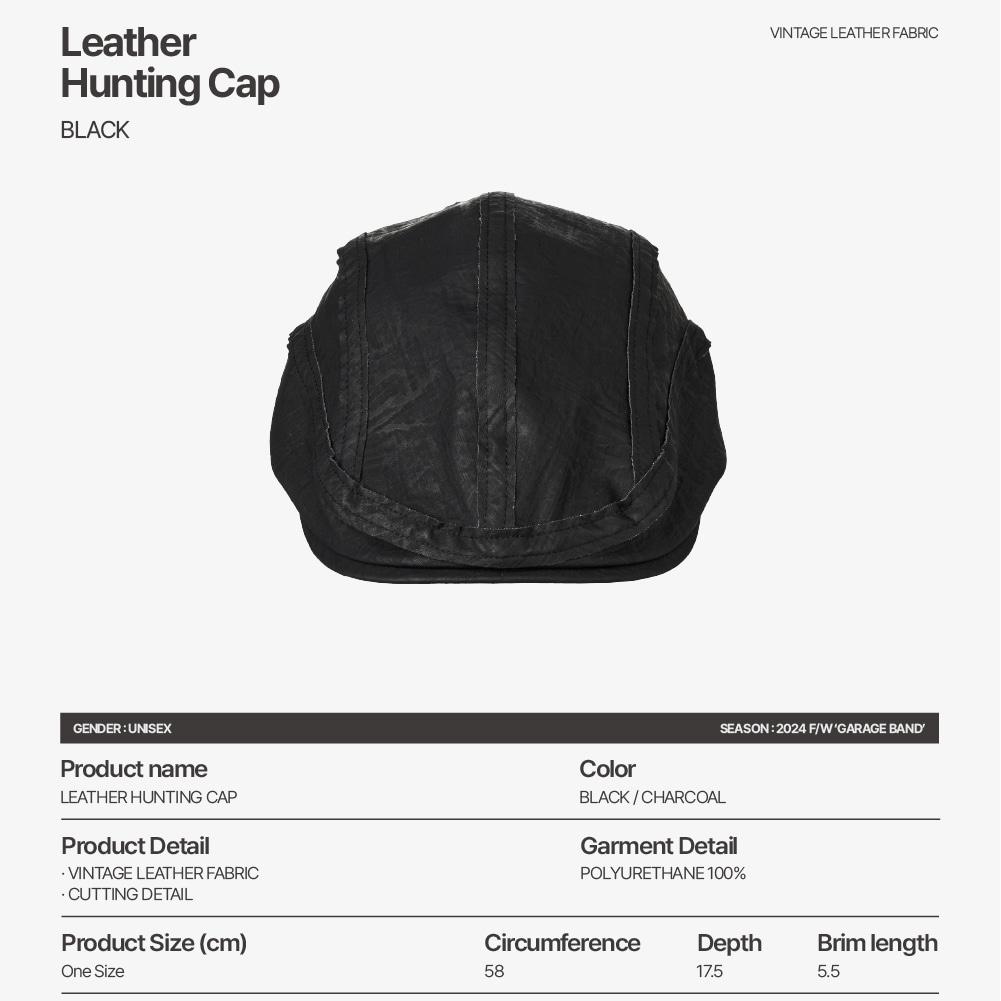 aeae LEATHER HUNTING CAP