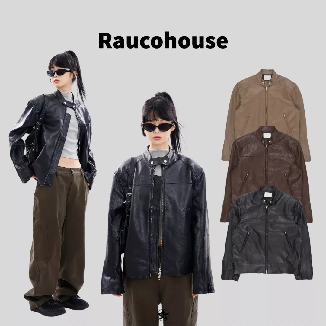 Raucohouse 摩托防風皮革夾克