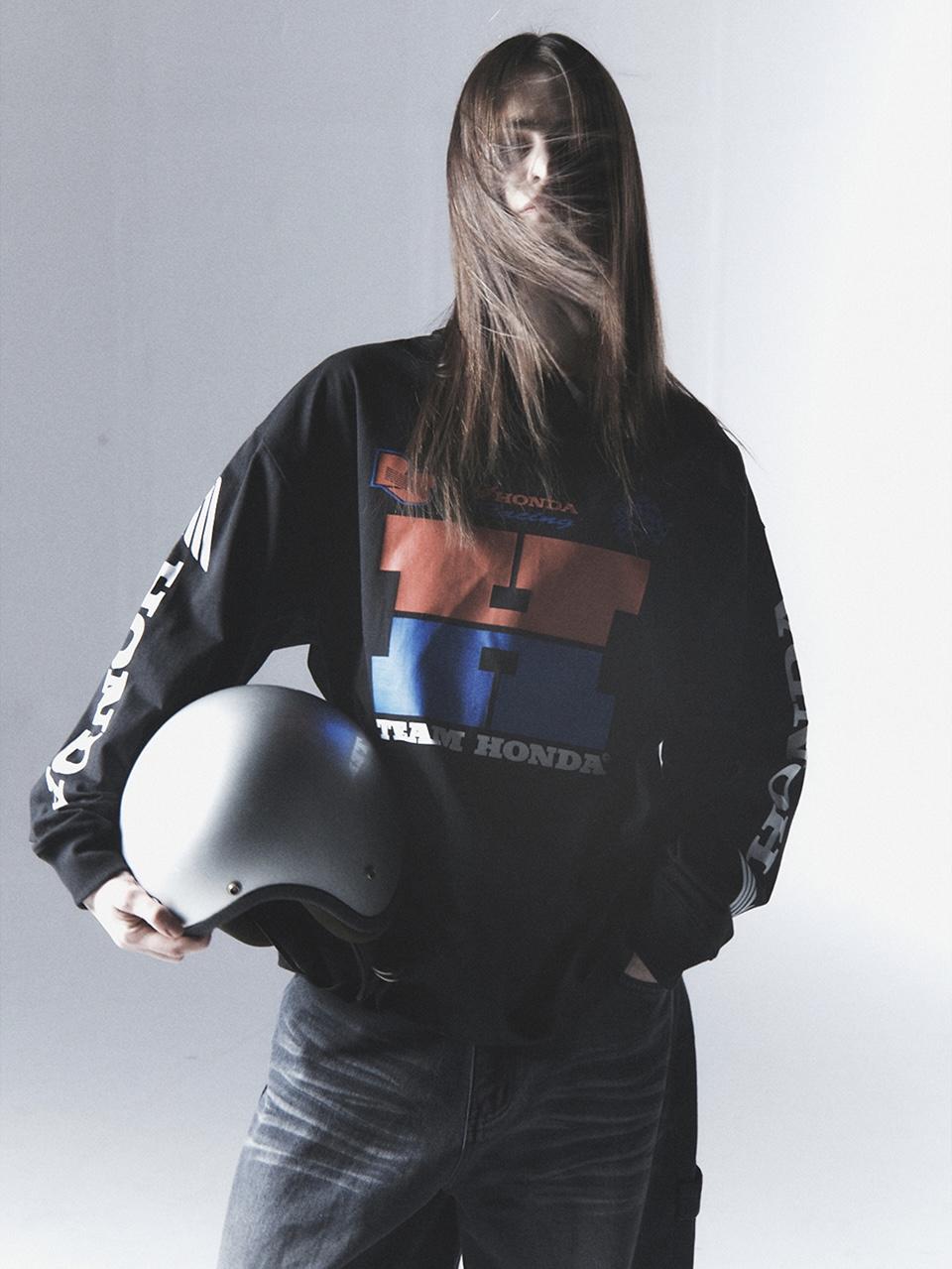 Honda 雙色LOGO長Tee
