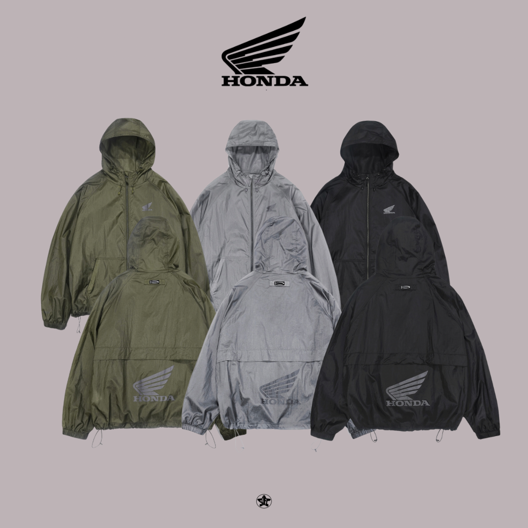 Honda 摩托風衣連帽外套