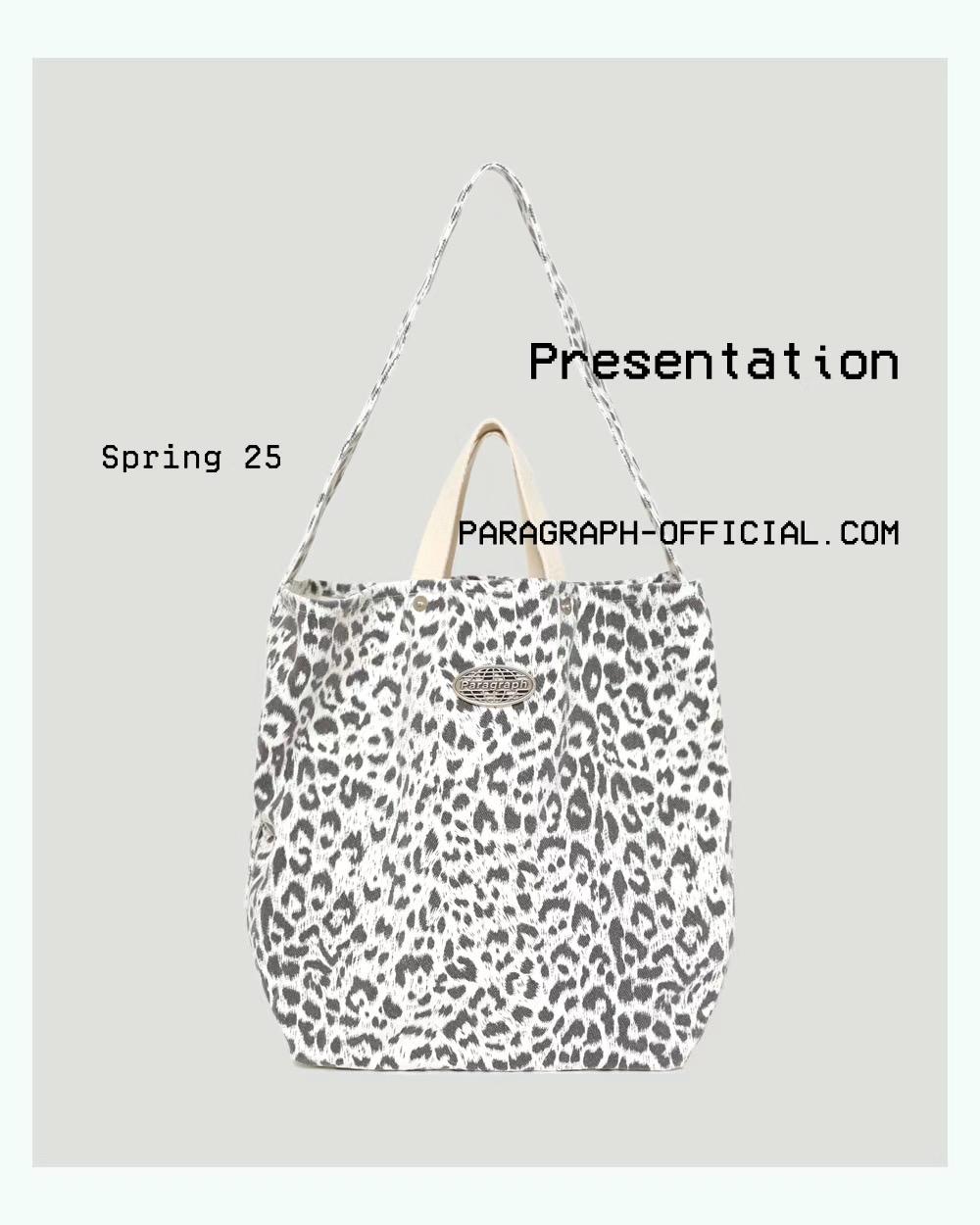 PARAGRAPH LEOPARD PATTERN CANVAS 帆布包