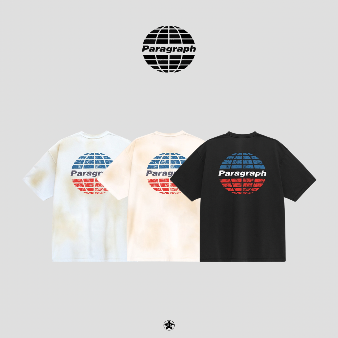 PARAGRAPH DIRTY WASHED LOGO短Tee
