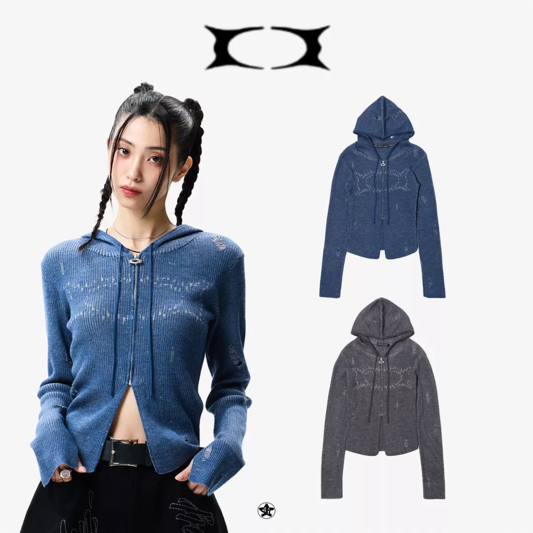 CRITIC WORMHOLE HOODIED KNIT針織外套