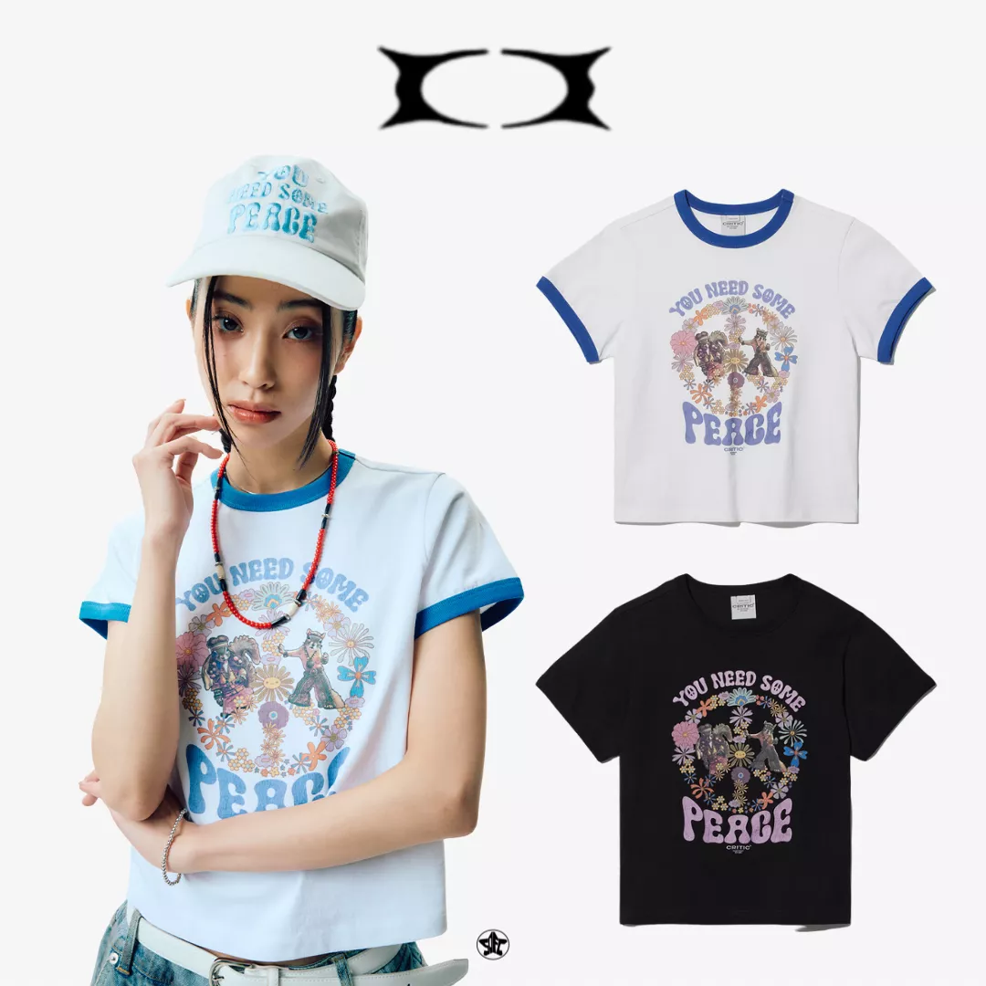 CRITIC YOU NEED SOME PEACE 短版上衣