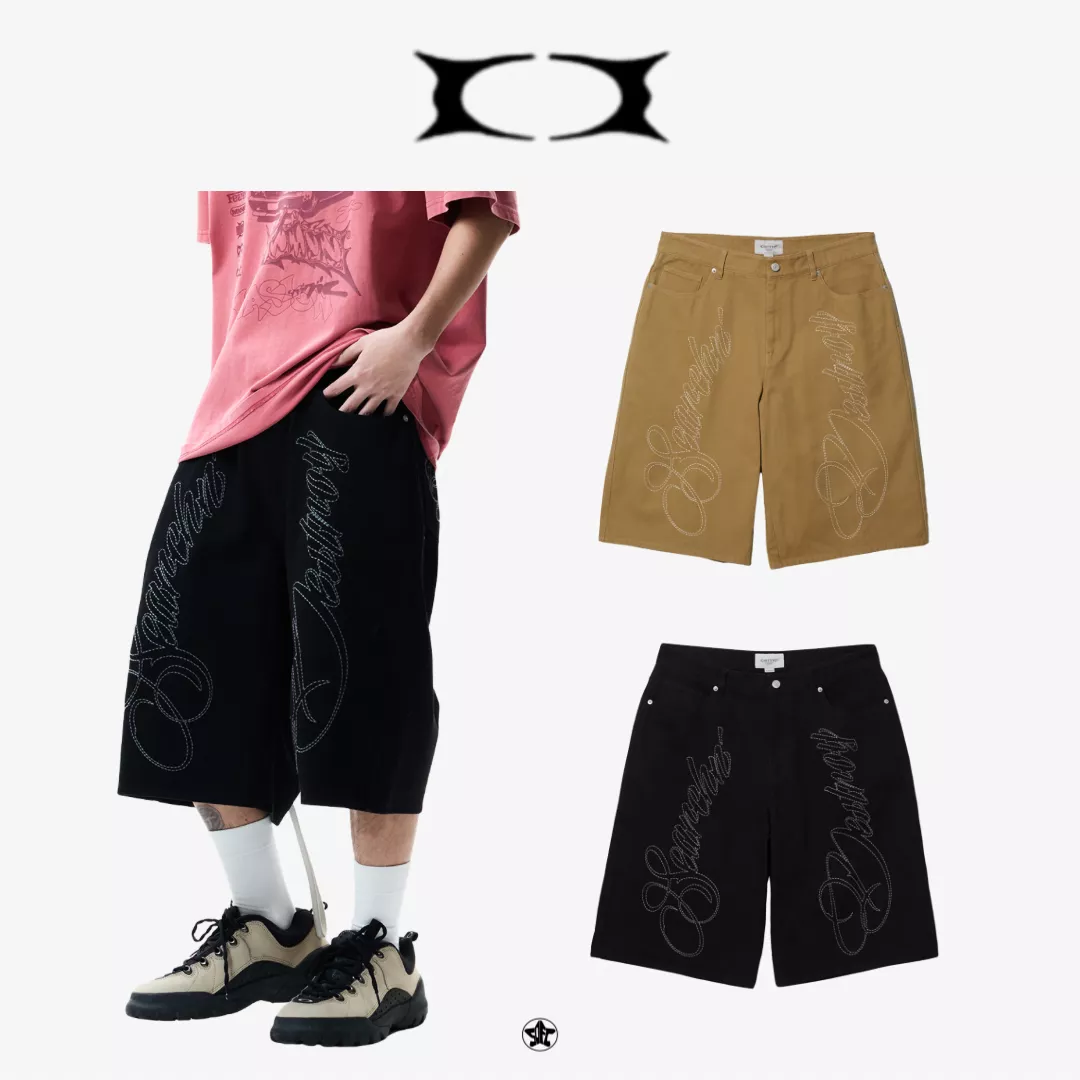 CRITIC LETTERING BERMUDA PANTS七分褲