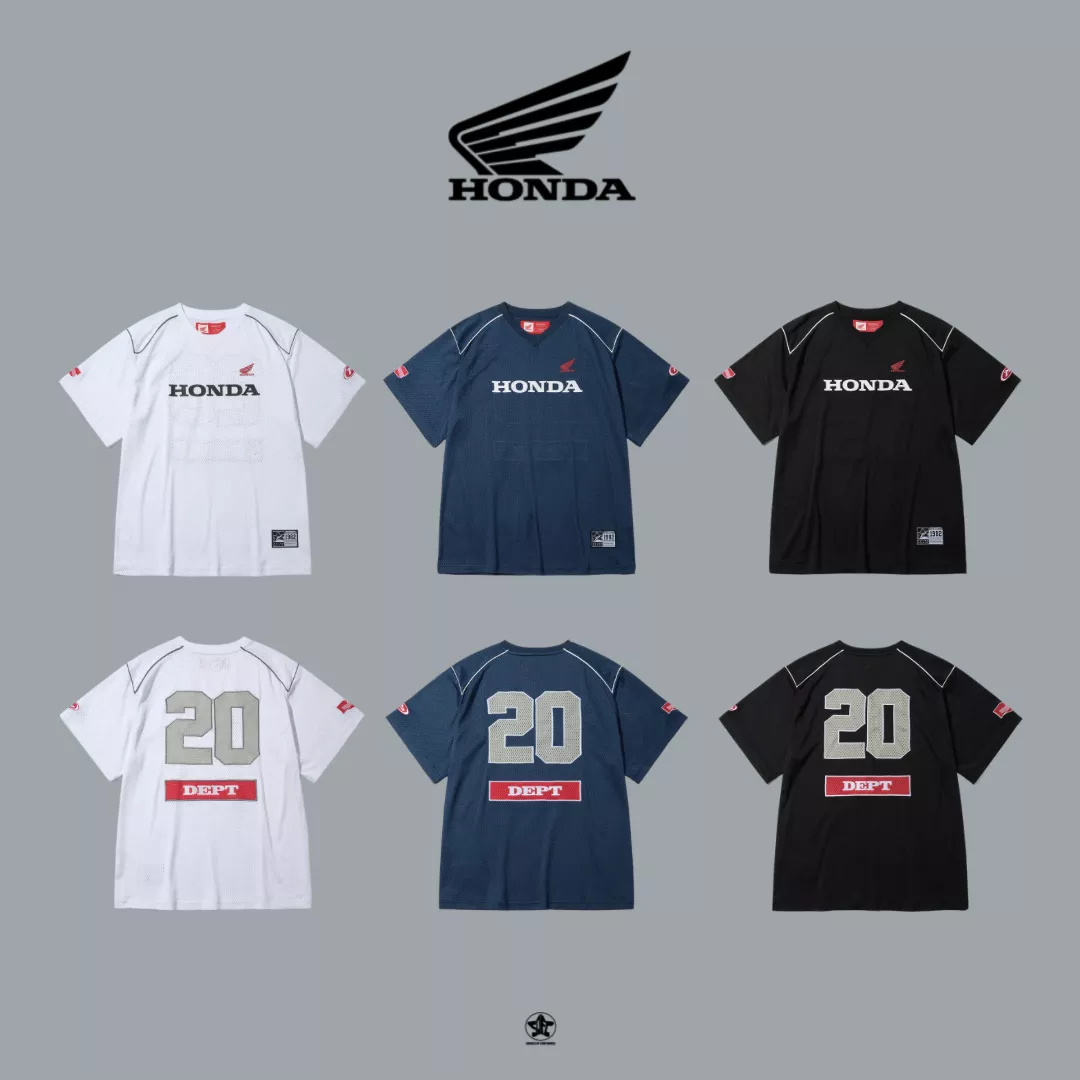 Honda Motorcycle Piping Mesh Short Sleeve球衣