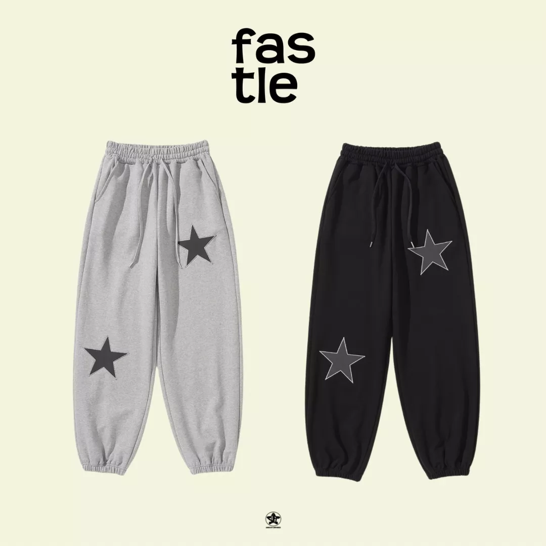 FASTLE Star Patch Sweat Pants運動棉褲