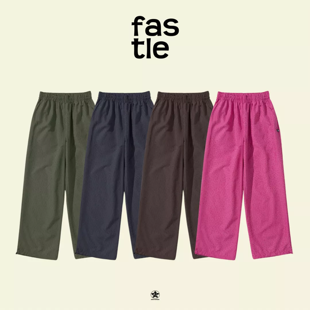 FASTLE Leopard Parachute Pants尼龍長褲