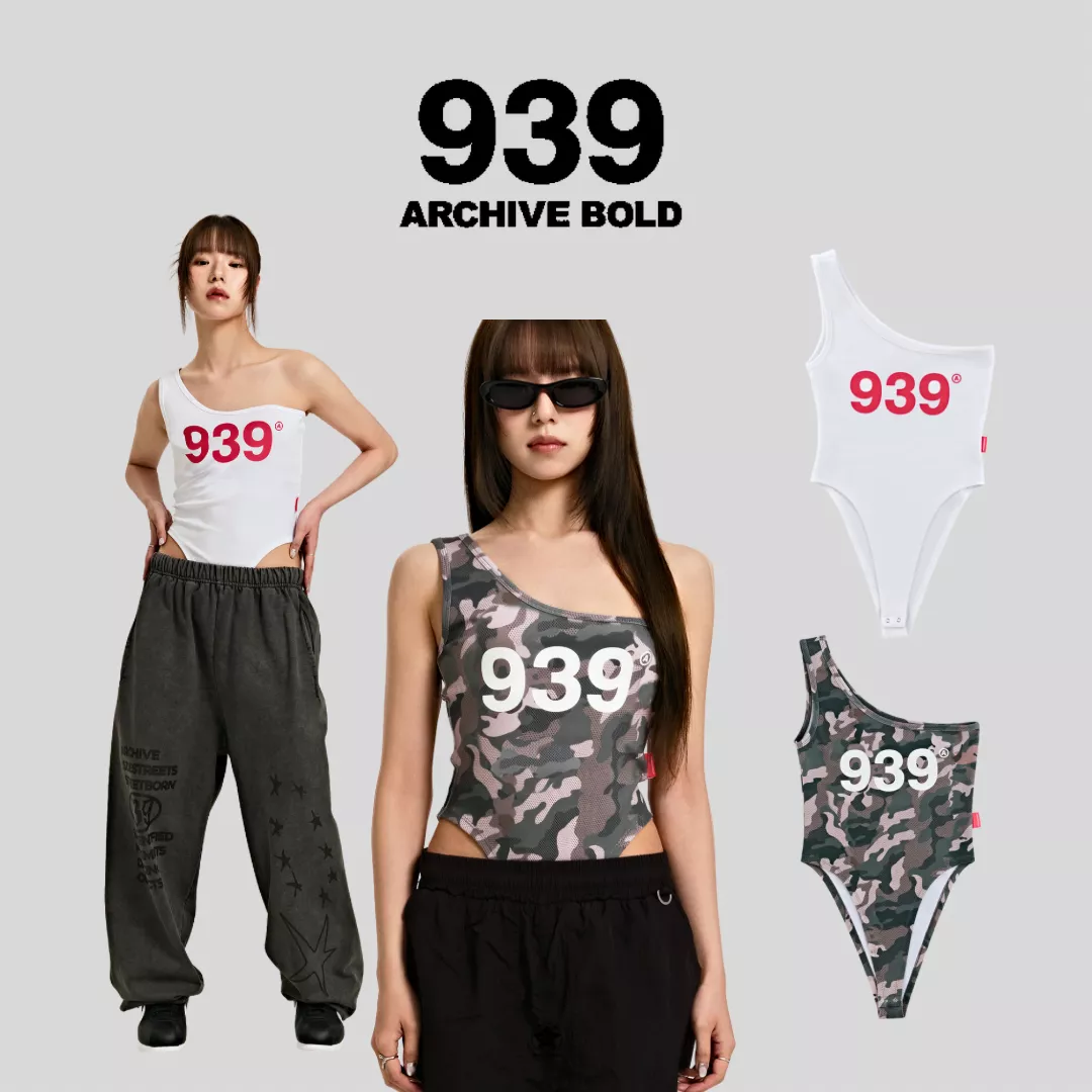 ARCHIVE BOLD 939 ONE SHOULDER BODYSUIT標誌單肩連身衣