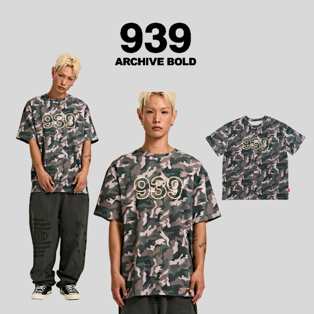 ◆ARCHIVE BOLD 939 LOGO MIX PATTERN T-SHIRTS◆ 939 LOGO MIX PATTERN T-SHIRTS (CAMO) - ARCHIVE BOLD | 60