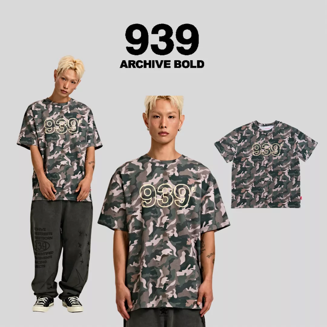 ARCHIVE BOLD 939 LOGO MIX PATTERN標誌短Tee