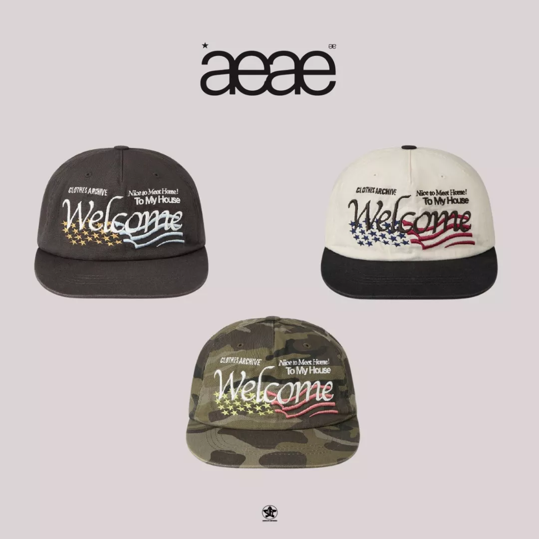 aeae WELCOME WASHED CAP板帽