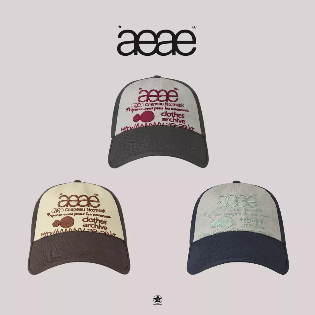 aeae WEB LOGO 5 PANNEL BALL CAP老帽