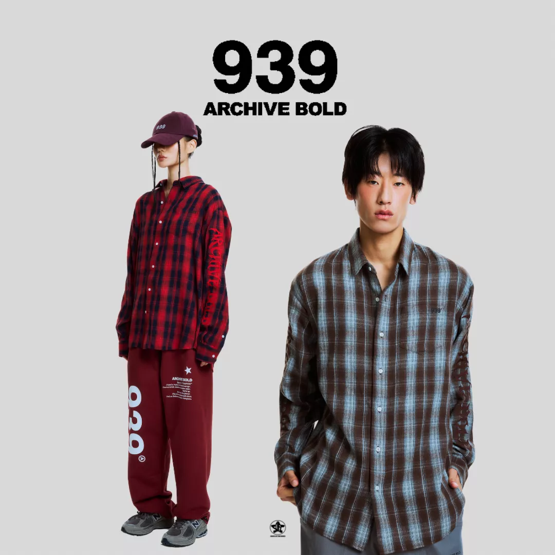 ARCHIVE BOLD 939 AB 刺繡格紋襯衫AB EMBROIDERY CHECK SHIRTS