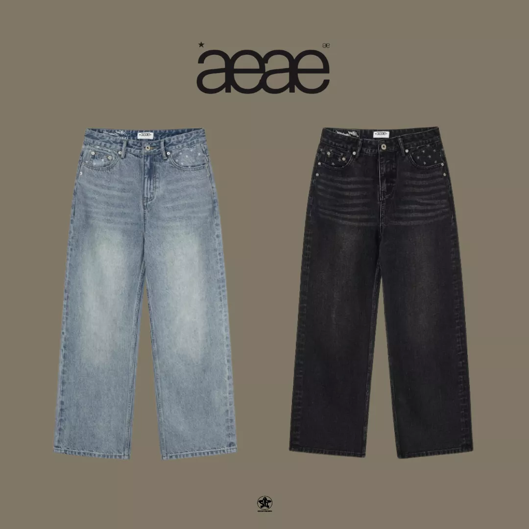 aeae STAR POCKET DENIM PANTS 星形口袋牛仔長褲