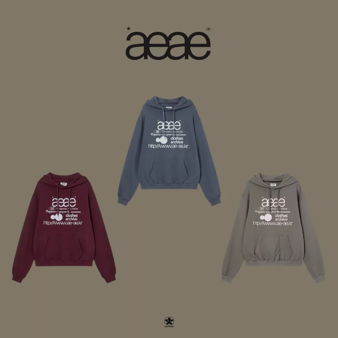 aeae WEB LOGO LOOSED HOODIE網路標誌寬鬆連帽衫