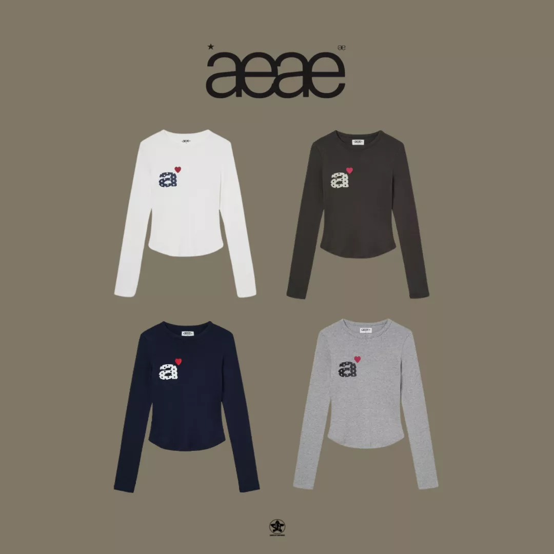 aeae DOT SMALL LETTER L/S圓點小字母長袖上衣