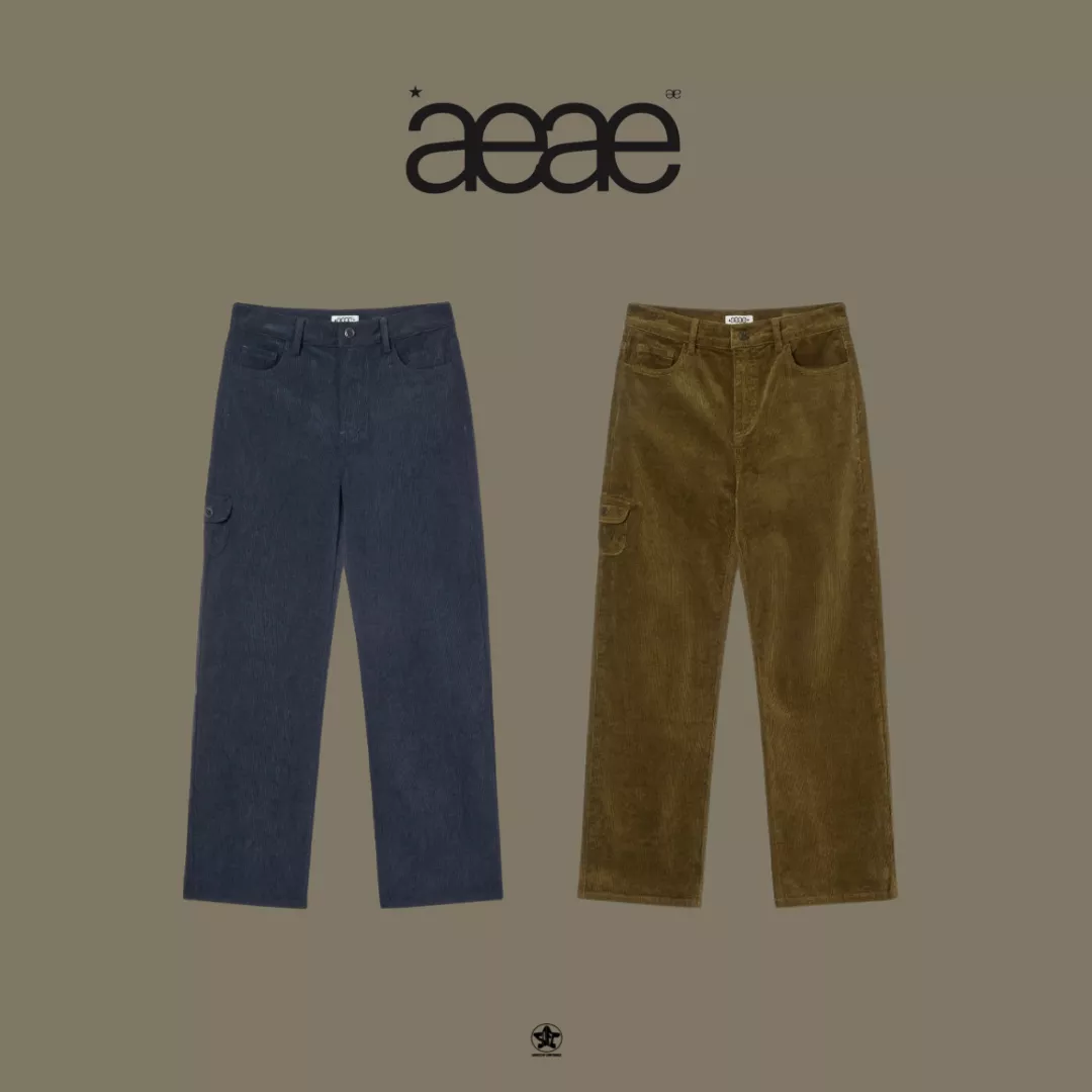 aeae ROUND POCKET CORDUROY PANTS圓口袋燈芯絨長褲
